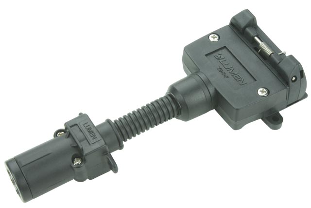 Hayman Reese Trailer Connector Adaptor 7 Pin Round to 7 Pin Flat (Each) - 04753